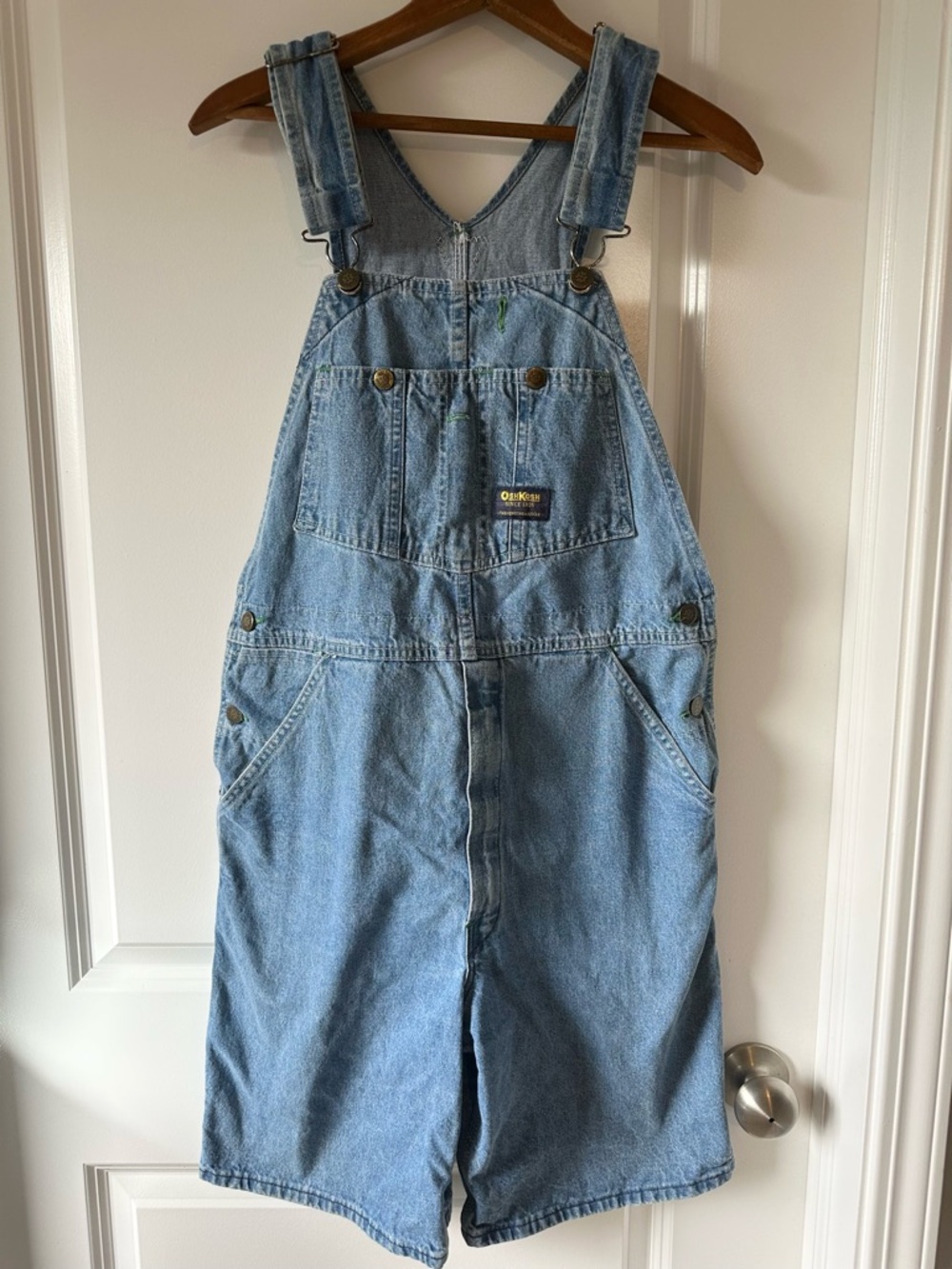 Vintage Adult OshKosh B'gosh Denim Overalls Shorts Size 32 Made in USA Vestbak